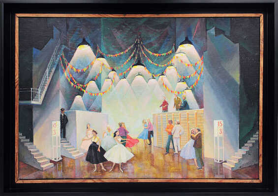 Мелков Анатолий Сергеевич. Эскиз театральной декорации к мюзиклу «Вестсайдская история» для театра им. В.Ф.  Комиссаржевской, Ленинград 